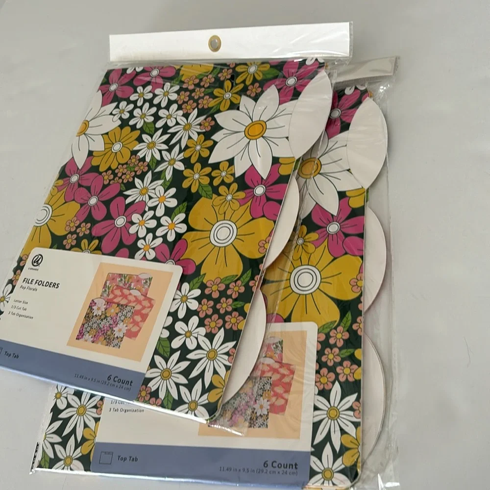 U Brand Pop Floral File Folders 2-6 Count